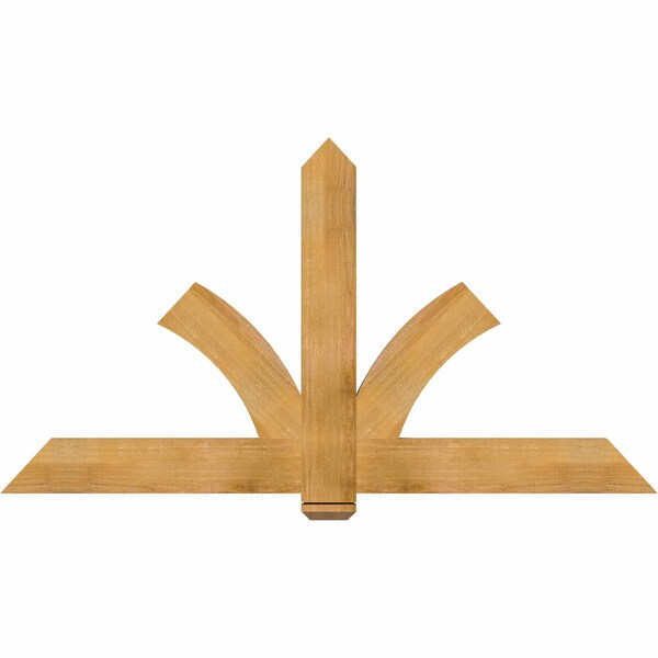 Ekena Millwork Redmond Rough Sawn Timber Gable Bracket, Western Red Cedar, 72"W x 39"H x 2"D x 6"F, 13/12 Pitch GBW072X39X0206RED00RWR - main